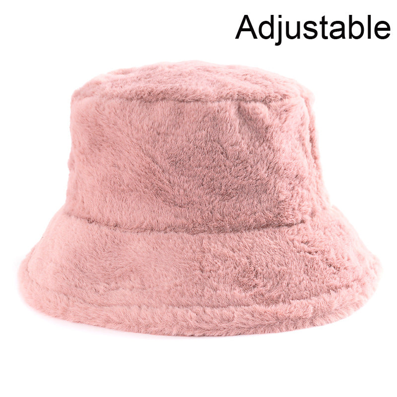 Unisex faux fur animal print bucket hat - product photo 19
