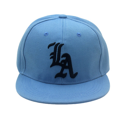 Unisex Green "LA" Embroidered Flat Brim Snapback Cap color option