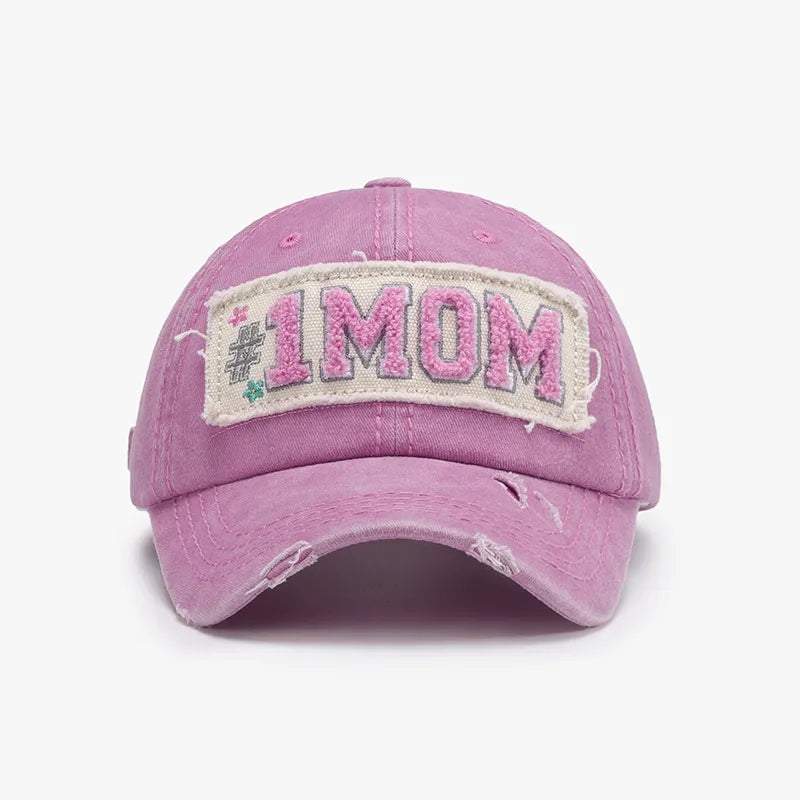 Embroidered Letter Adjustable Cotton Baseball Cap