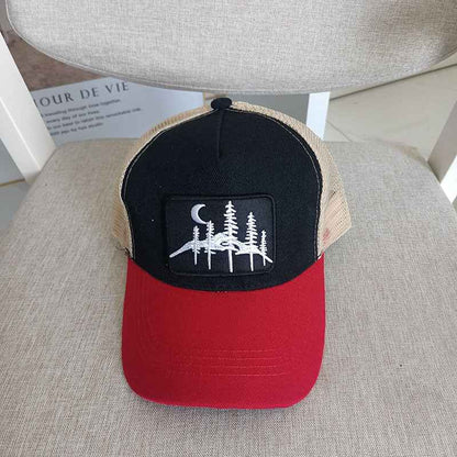 Structured mesh trucker cap side view