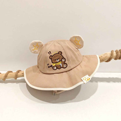 Kids mesh sun hat wide brim detail