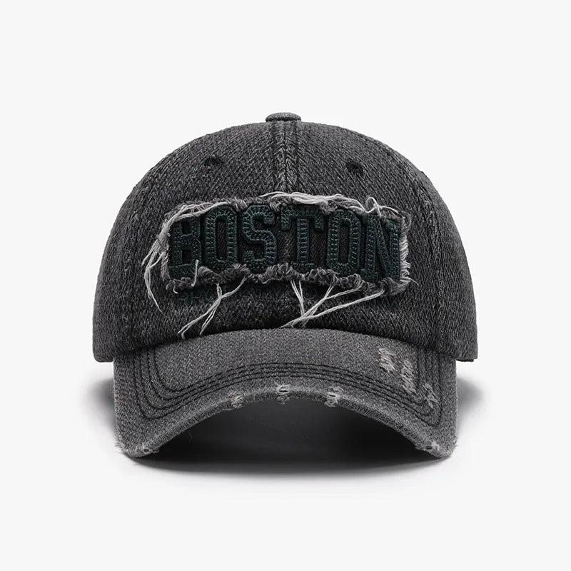 Embroidered Letter Adjustable Cotton Baseball Cap