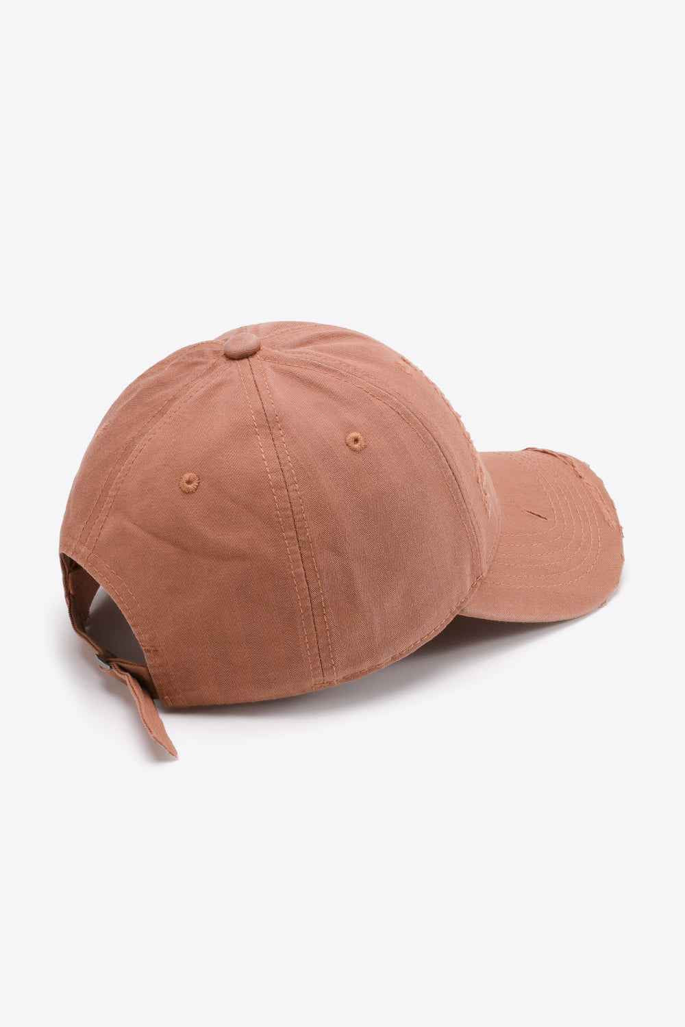 Army green cotton distressed baseball cap side