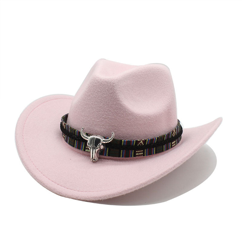 Unisex western felt wide brim cowboy hat - product photo 15