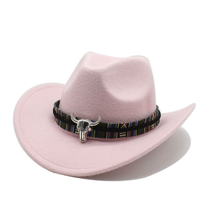 Unisex western felt wide brim cowboy hat - product photo 15