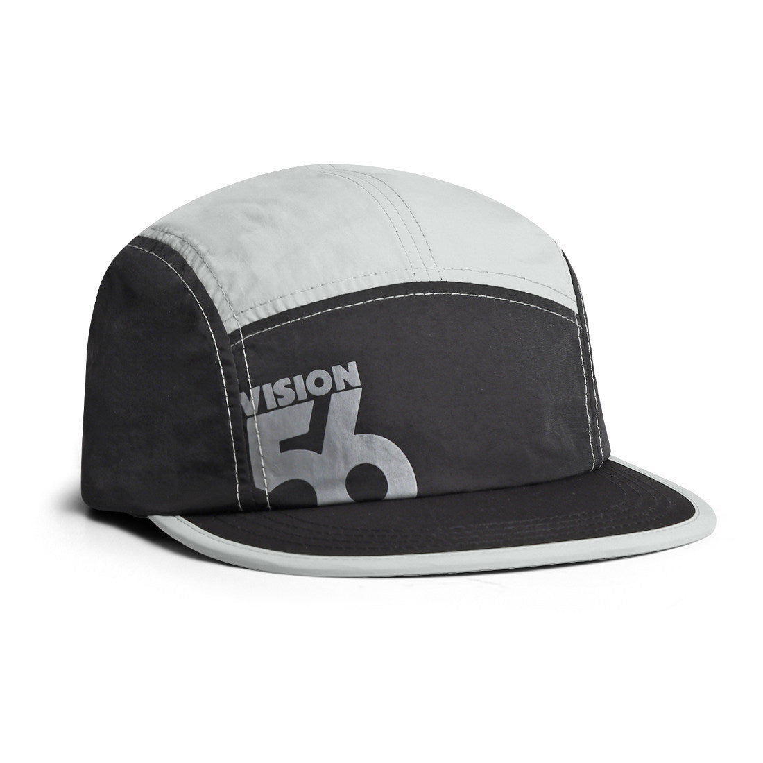 Unisex Colorblock 5 Panel Running Cap – Lightweight Sport Hat - Beige and Orange back view