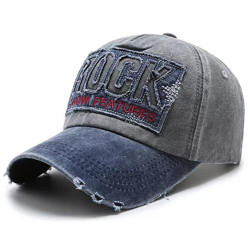 Embroidered Stitching Washed Cotton Baseball Hat