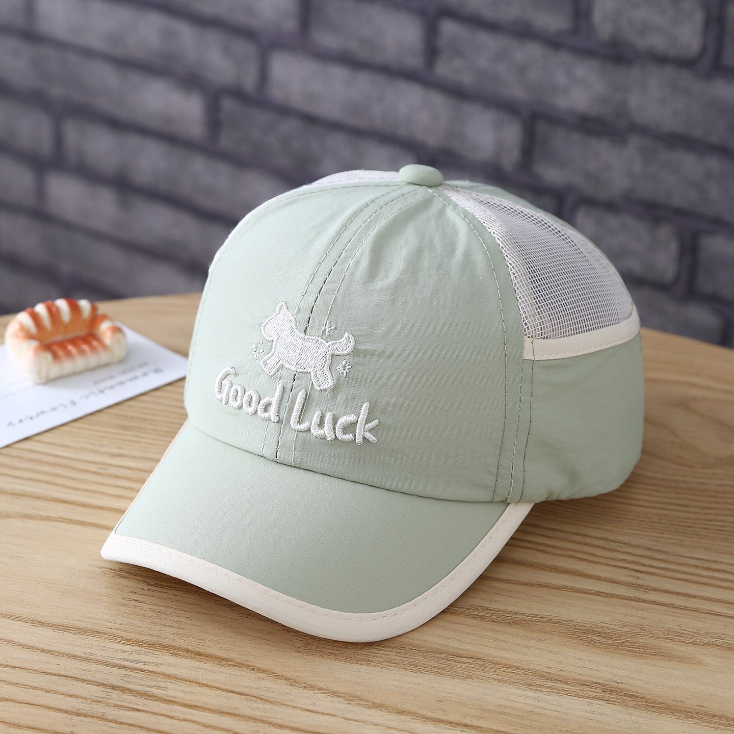 Breathable children's mesh cap rear view