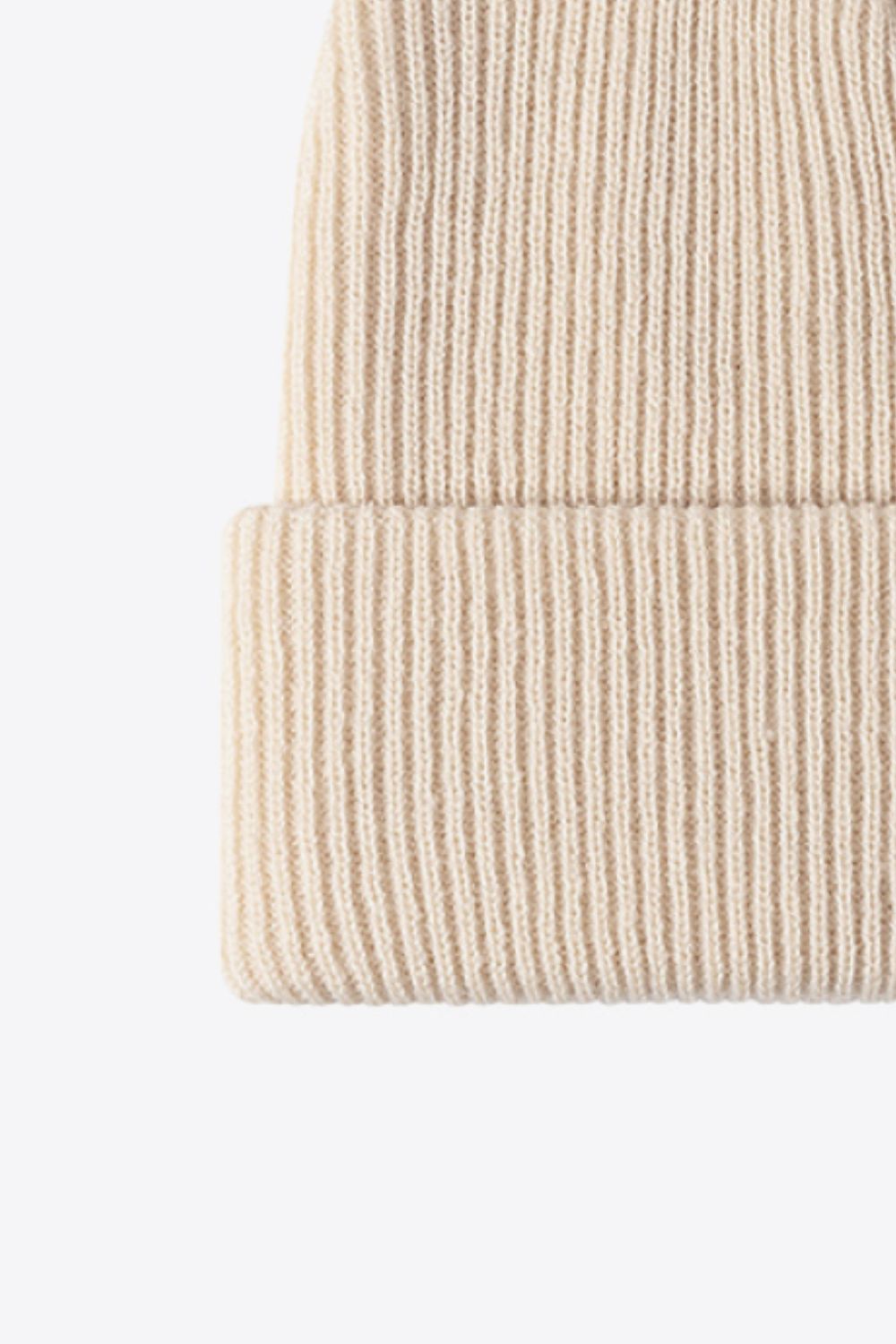 Unisex Brown Warm Winter Knit Beanie premium product angle photo 21