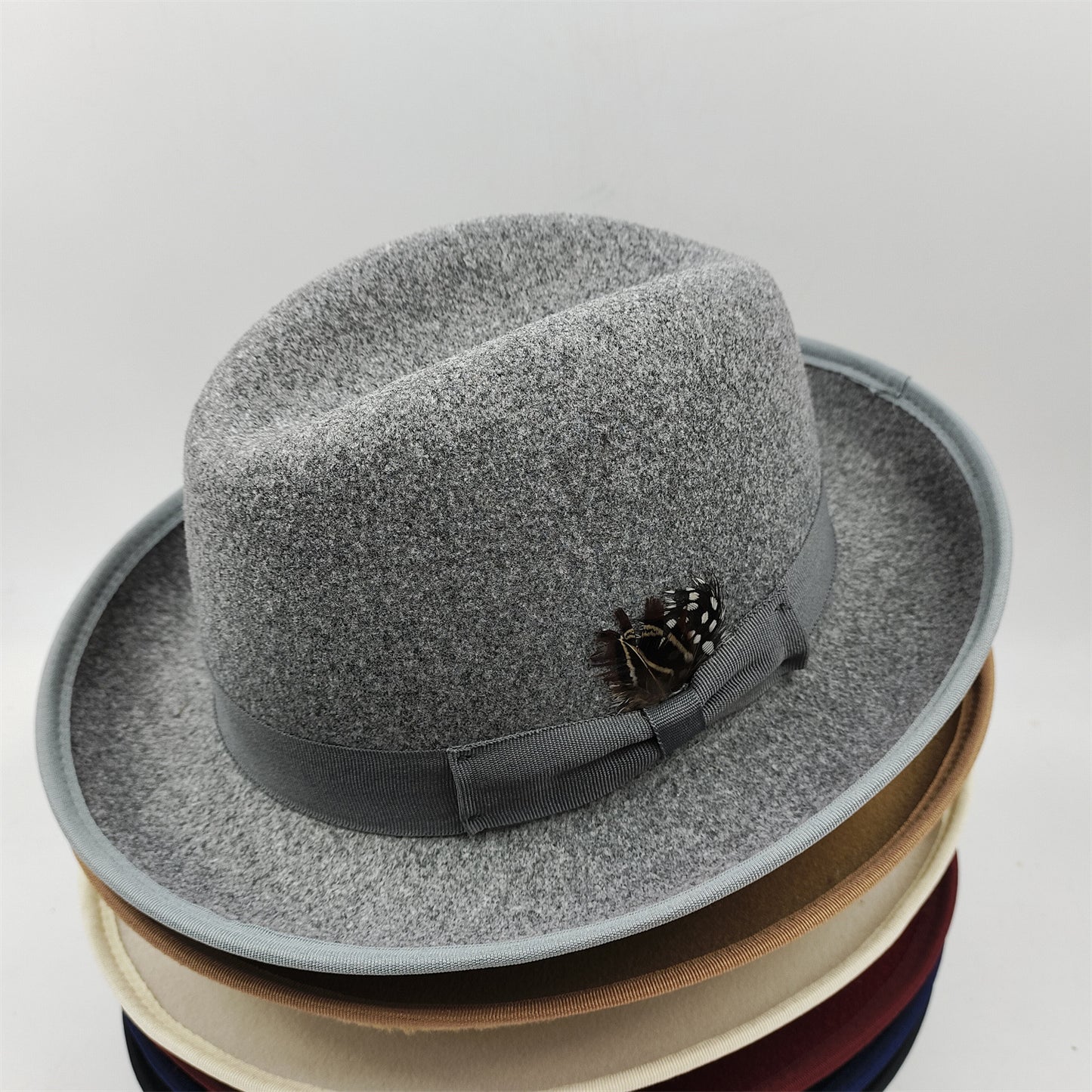 Decorative pin fedora hat colorway 03 side profile
