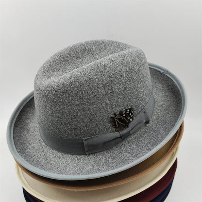 Decorative pin fedora hat colorway 03 side profile