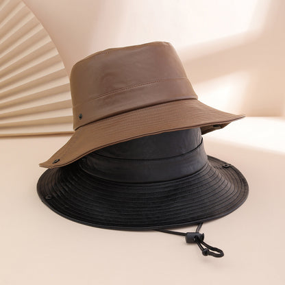 Wide brim bucket hat outdoor shade profile
