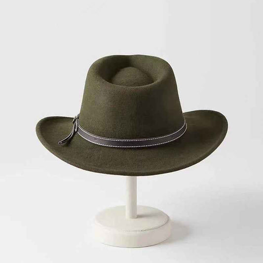 Unisex Handmade Cashmere Felt Western Cowboy Hat