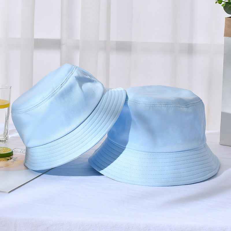 Women’s Solid Color Cotton Bucket Sun Hats