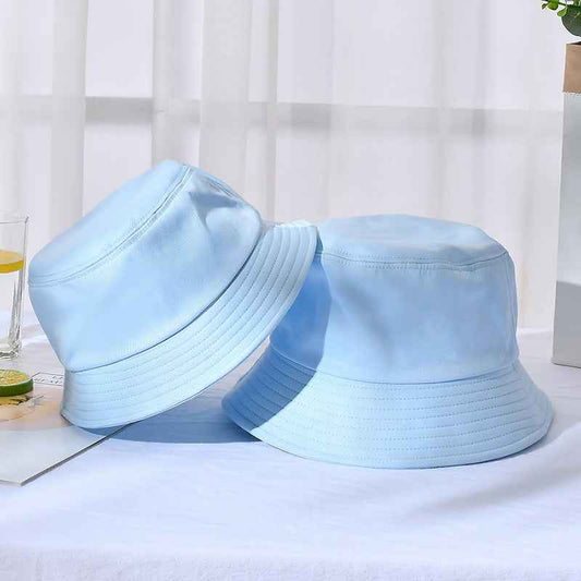 Women’s Solid Color Cotton Bucket Sun Hats