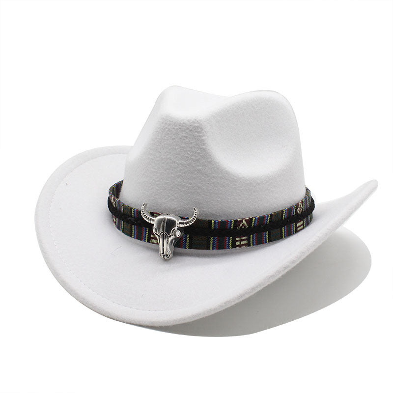 Unisex western felt wide brim cowboy hat - product photo 18