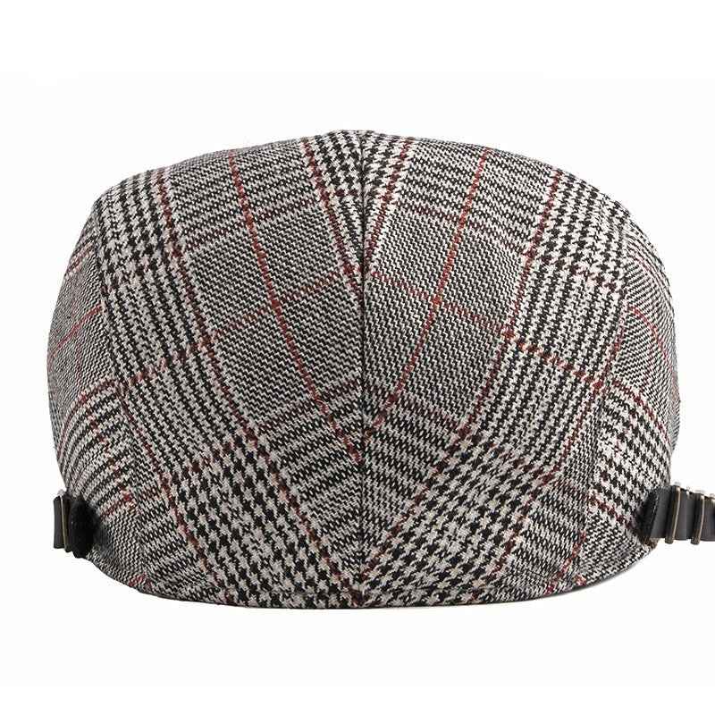 Light gray men's heritage flat cap profile