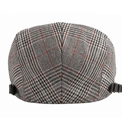 Light gray men's heritage flat cap profile