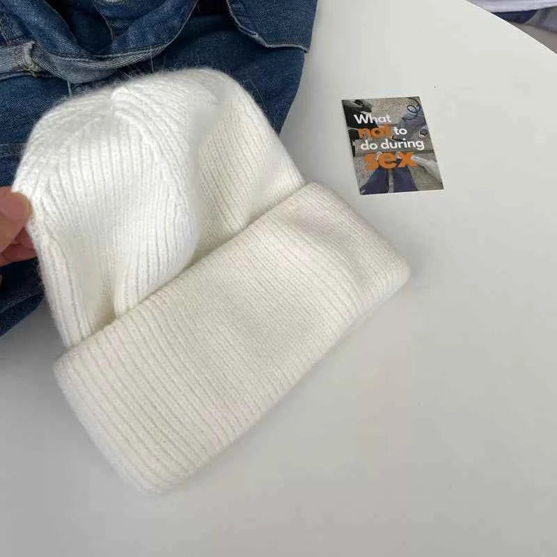 Unisex Warm Knitted Cuffed Beanie Hat