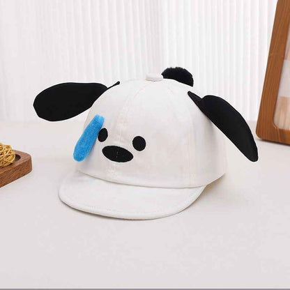 Kids Grey 3D Puppy Ear Cartoon Baseball cap curved brim detail