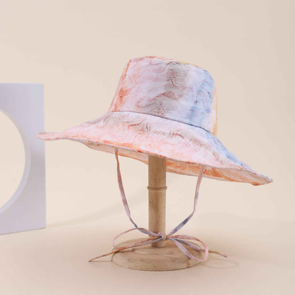 Women's Gradient Tie-Dye Wide Brim Sun Hat
