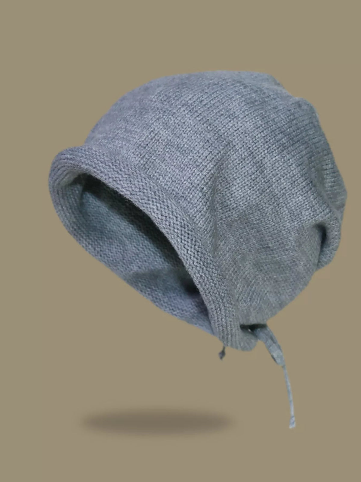 Unisex Creamy White Soft Knit Beanie Hat premium product angle photo 09