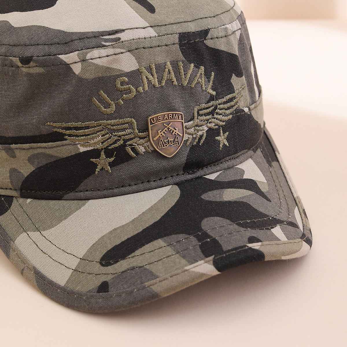 Unisex Embroidered Military Cadet Cap