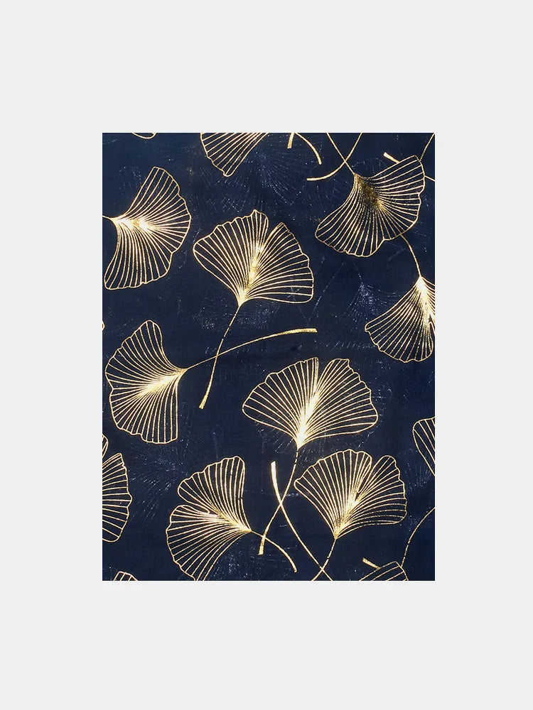 Ginkgo leaf print scarf - product photo 4