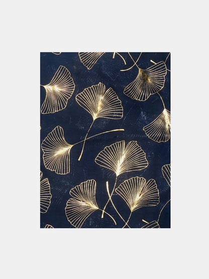 Ginkgo leaf print scarf - product photo 4