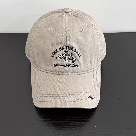 Embroidered cotton baseball cap - product photo 2