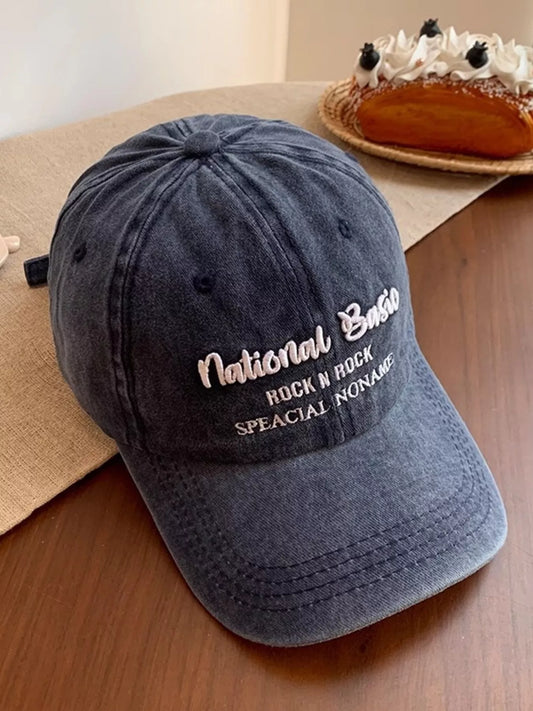 Embroidered washed baseball cap - product photo 1