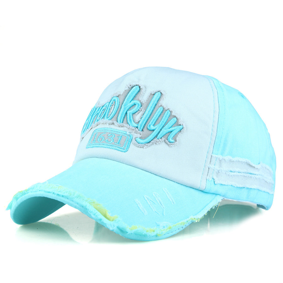 Unisex Embroidered Vintage Washed Cotton Cap