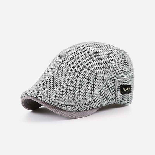 Unisex breathable mesh ivy flat cap - brown option