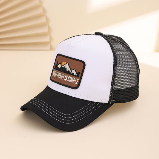 Unisex mountain patch mesh trucker cap - product photo 2
