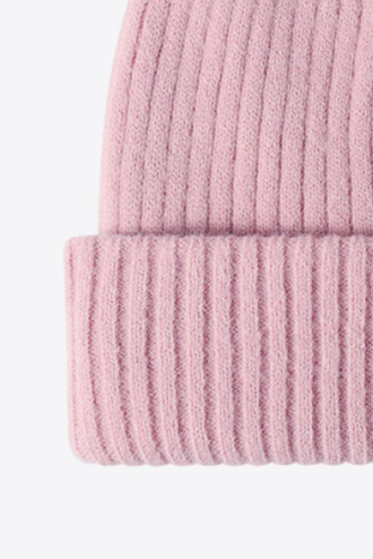 Dark gray contrast beanie side texture view