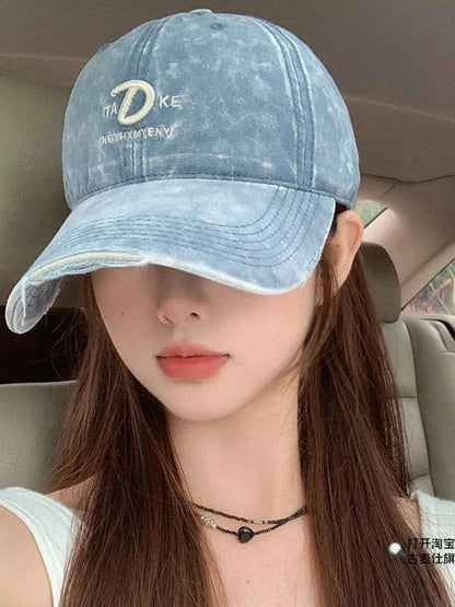 Distressed Embroidered Baseball Cap
