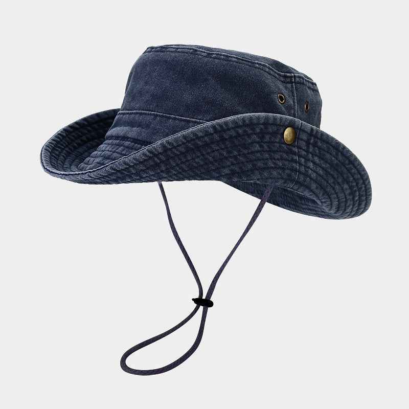 Black outdoor safari sun hat front view