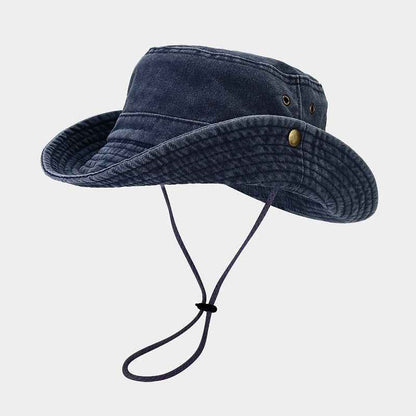 Black outdoor safari sun hat front view