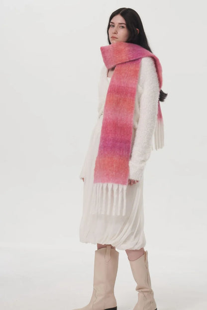Gradient wool blend thermal scarf - product photo 6