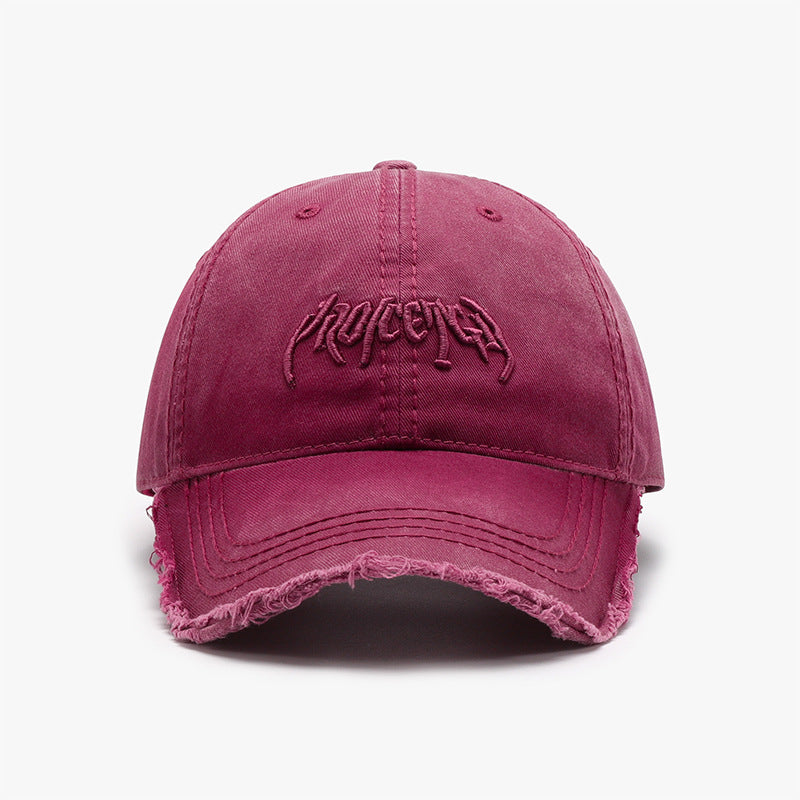 Unisex Letter Three-dimensional Embroidery Soft Top Burr Baseball Cap