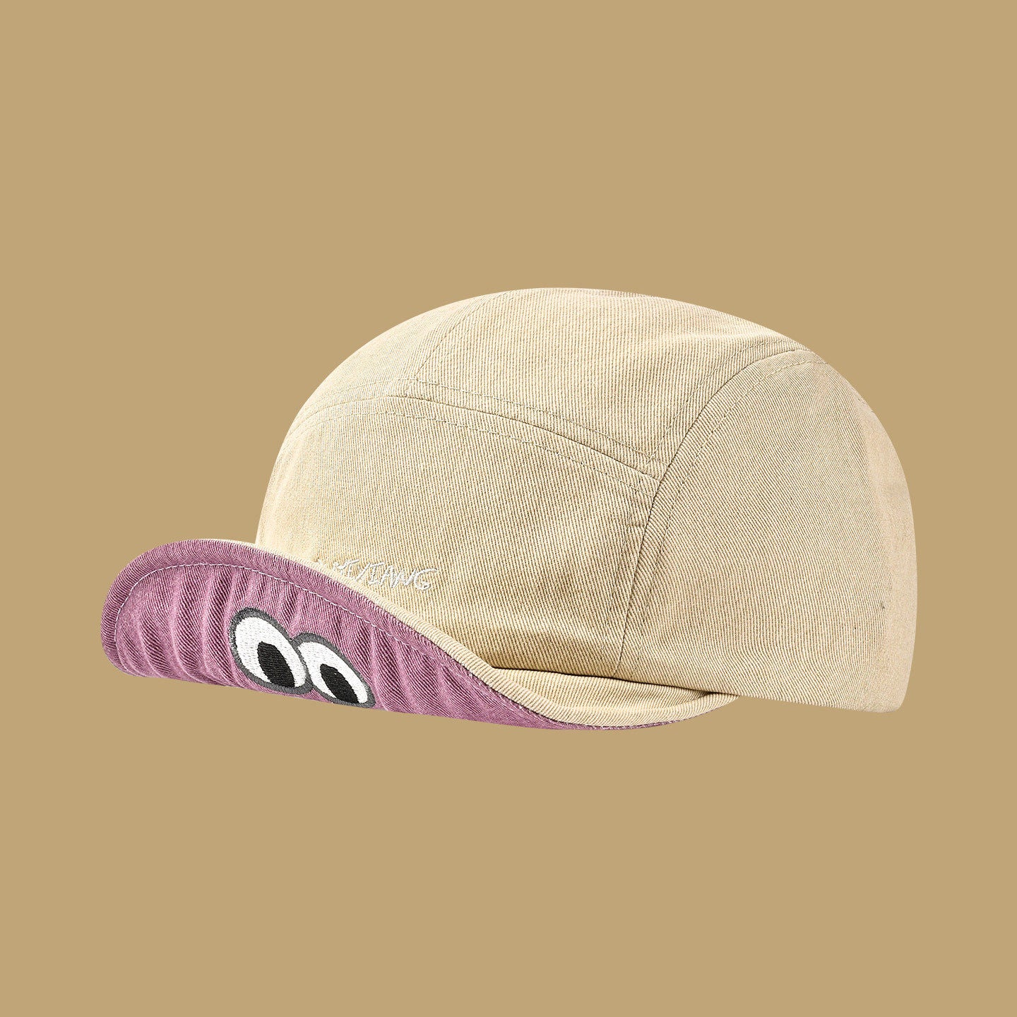 Cartoon eyes woven flat cap color lineup
