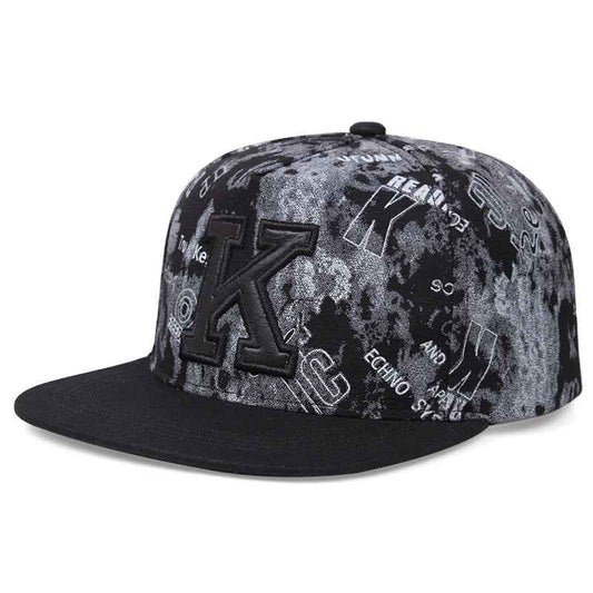 Unisex Letter K Graffiti Snapback Caps