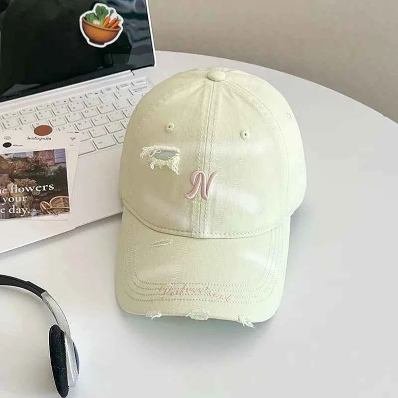 Unisex Solid Color Baseball Cap with Short Brim