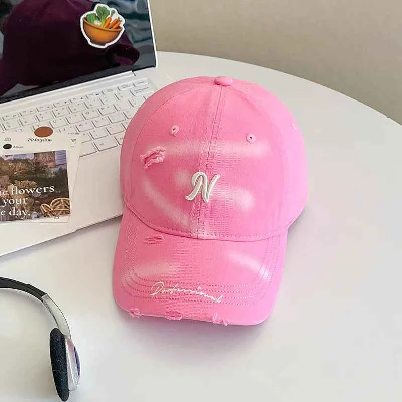 Unisex Solid Color Baseball Cap with Short Brim