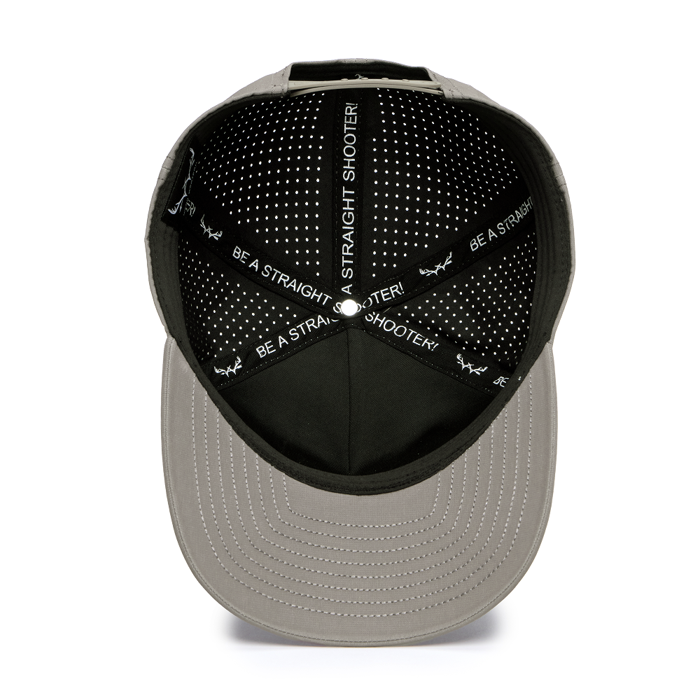 Webb Western Flyway cap, interior view showing the sweatband and crown seams